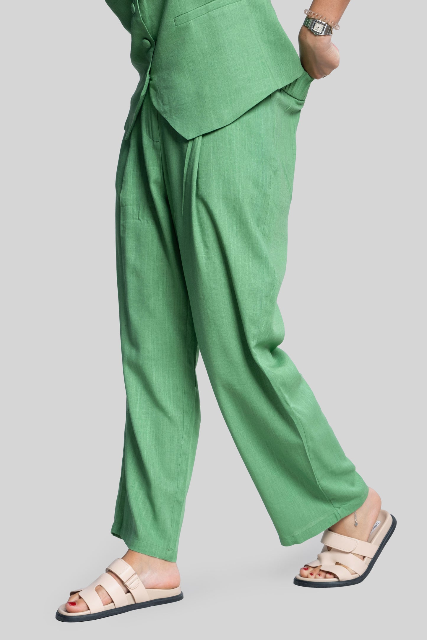 Tailleur Antonia gilet verde