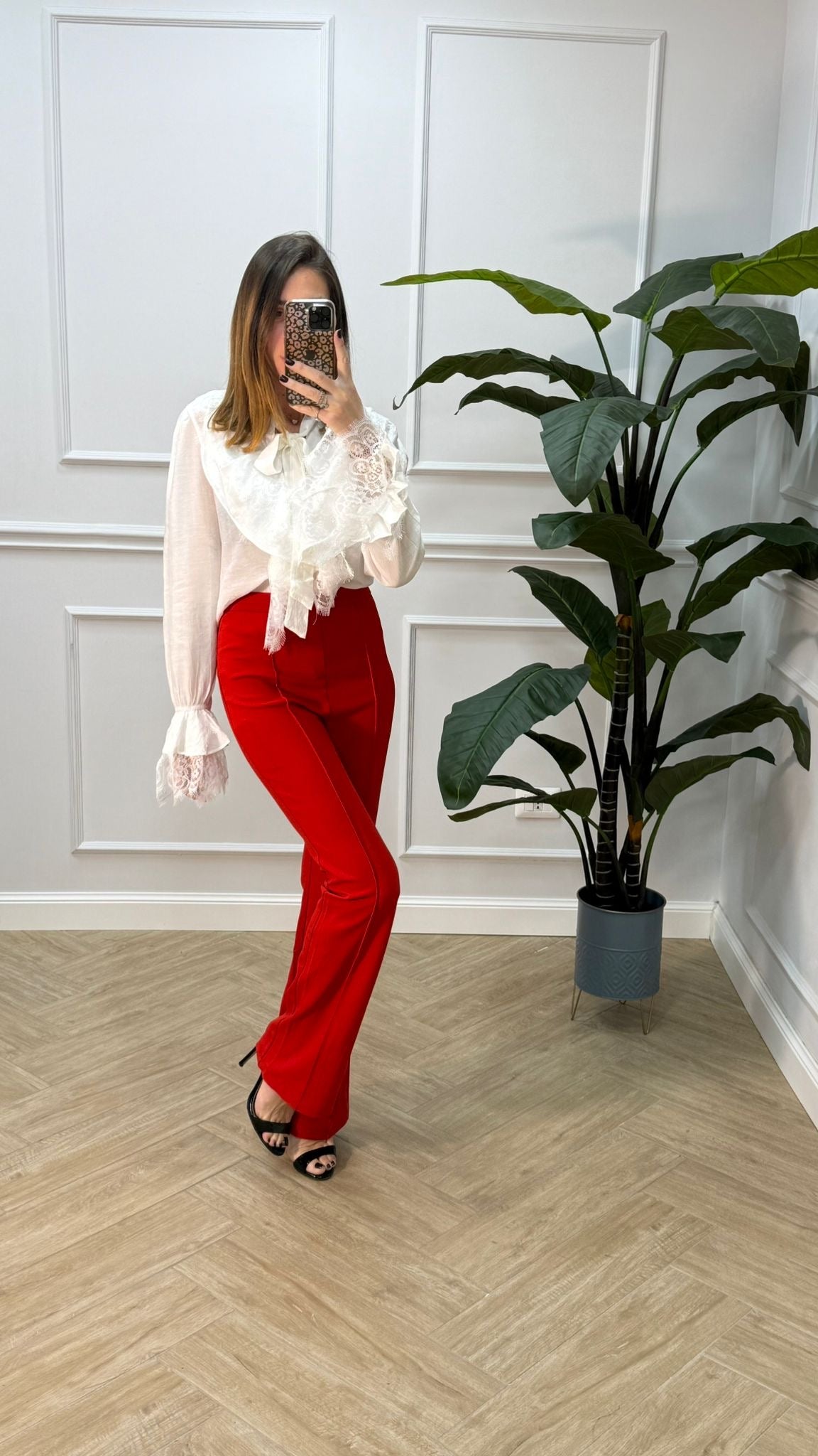 Pantalone Serena rosso