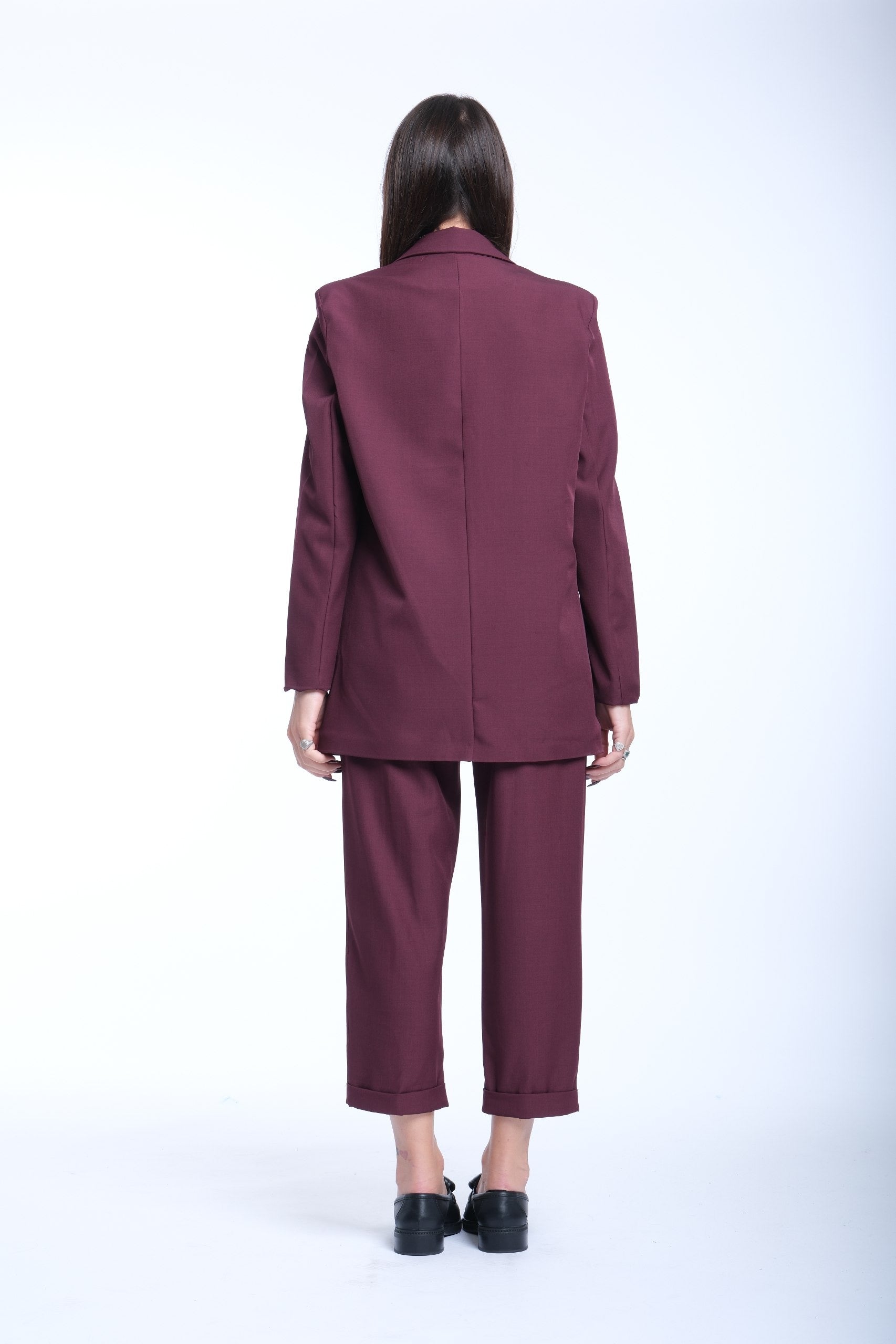 Tailleur Andrea bordeaux