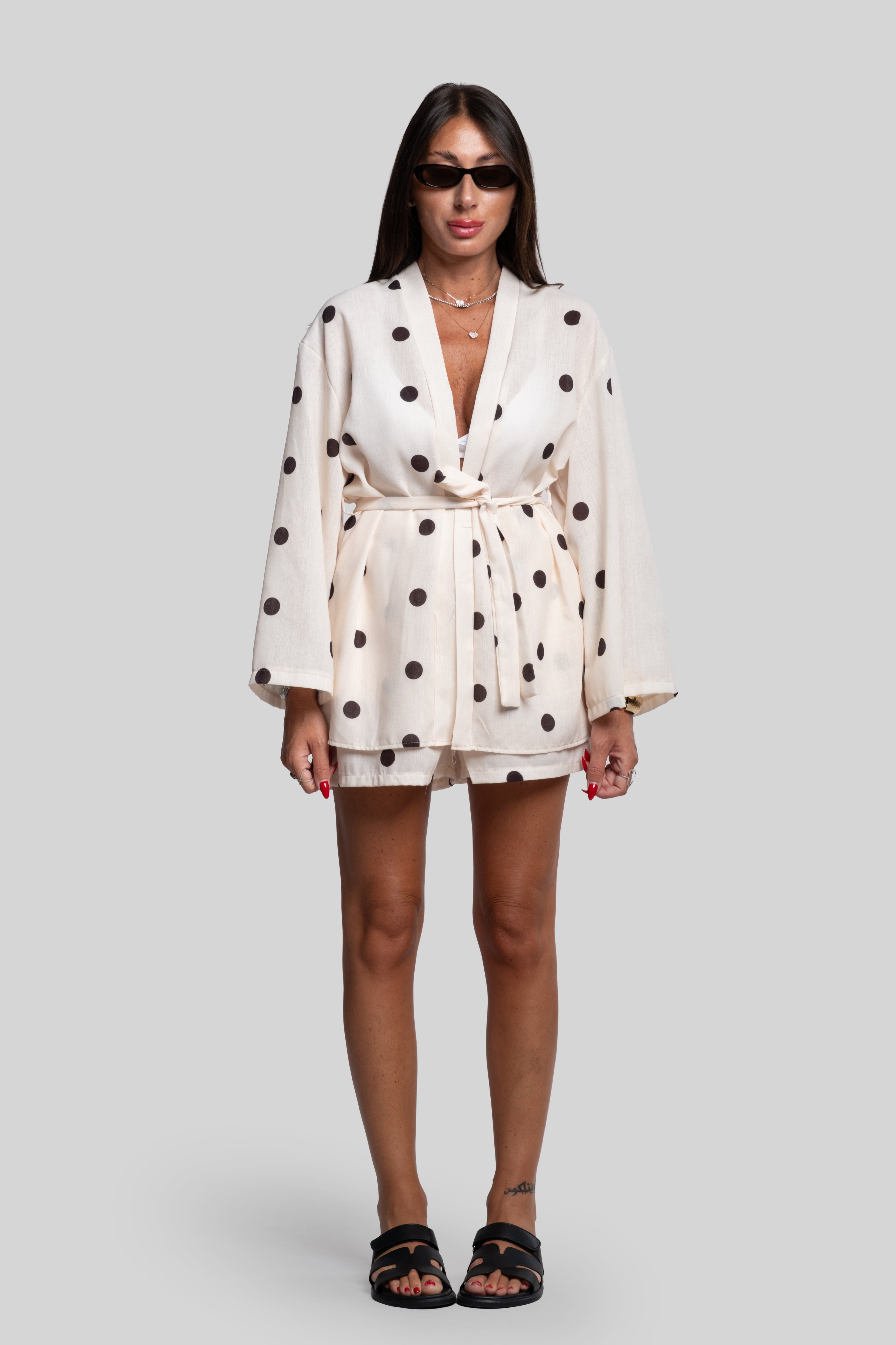 Tailleur pois lino