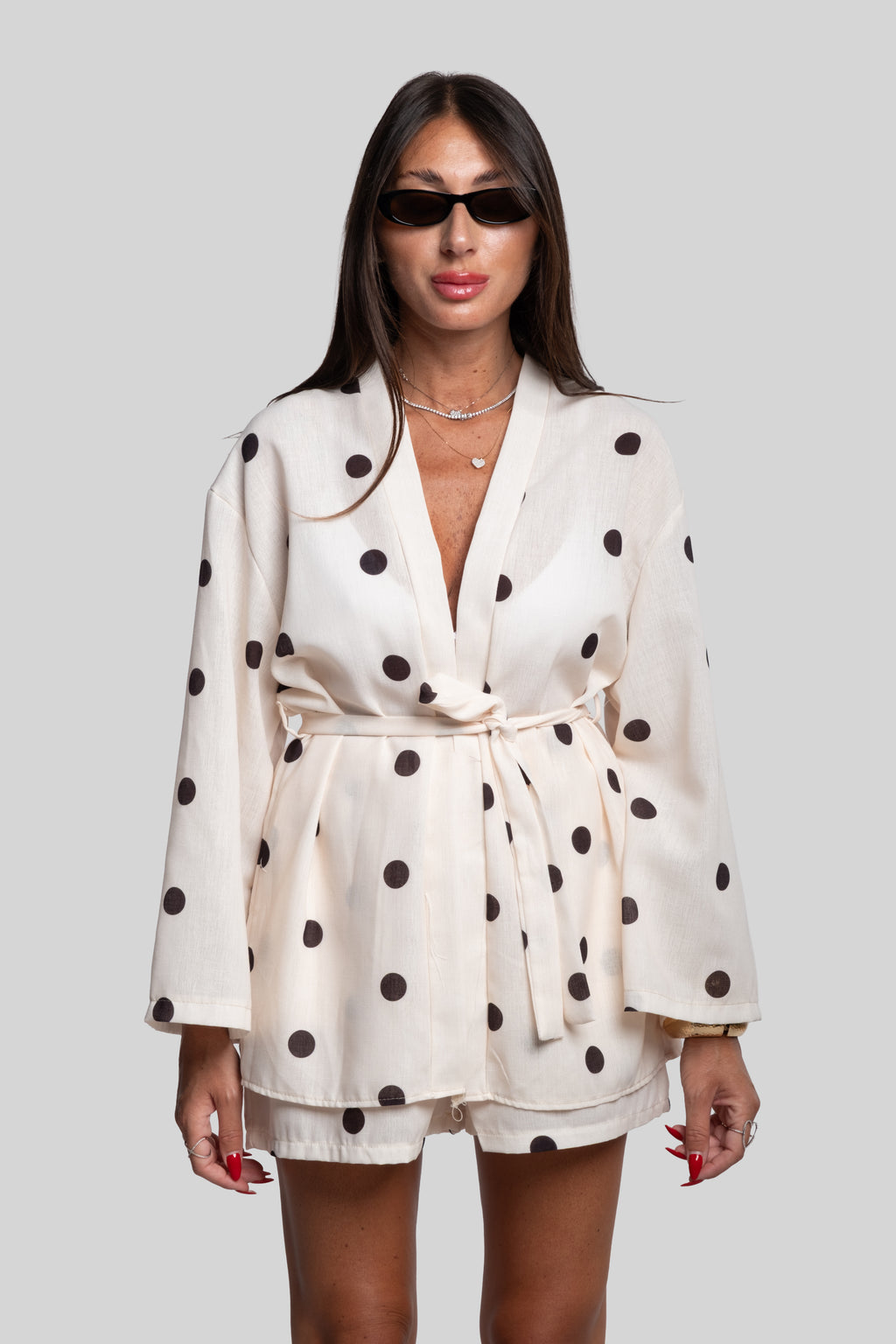 Tailleur pois lino