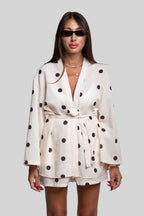 Tailleur pois lino
