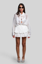 Camicia fiammata bianca