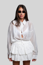 Camicia fiammata bianca