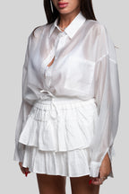 Camicia fiammata bianca