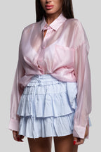Camicia fiammata rosa
