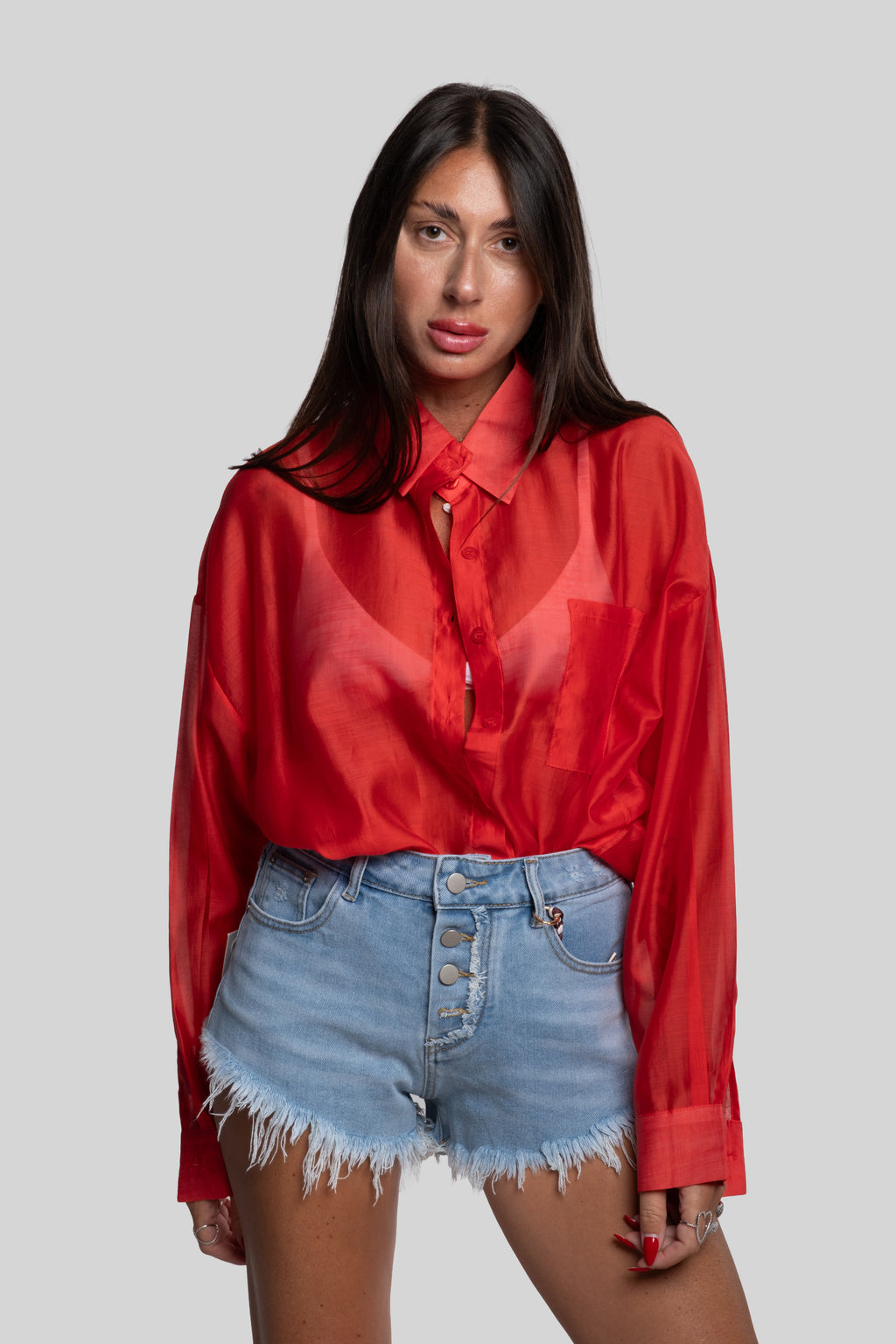Camicia fiammata fragola