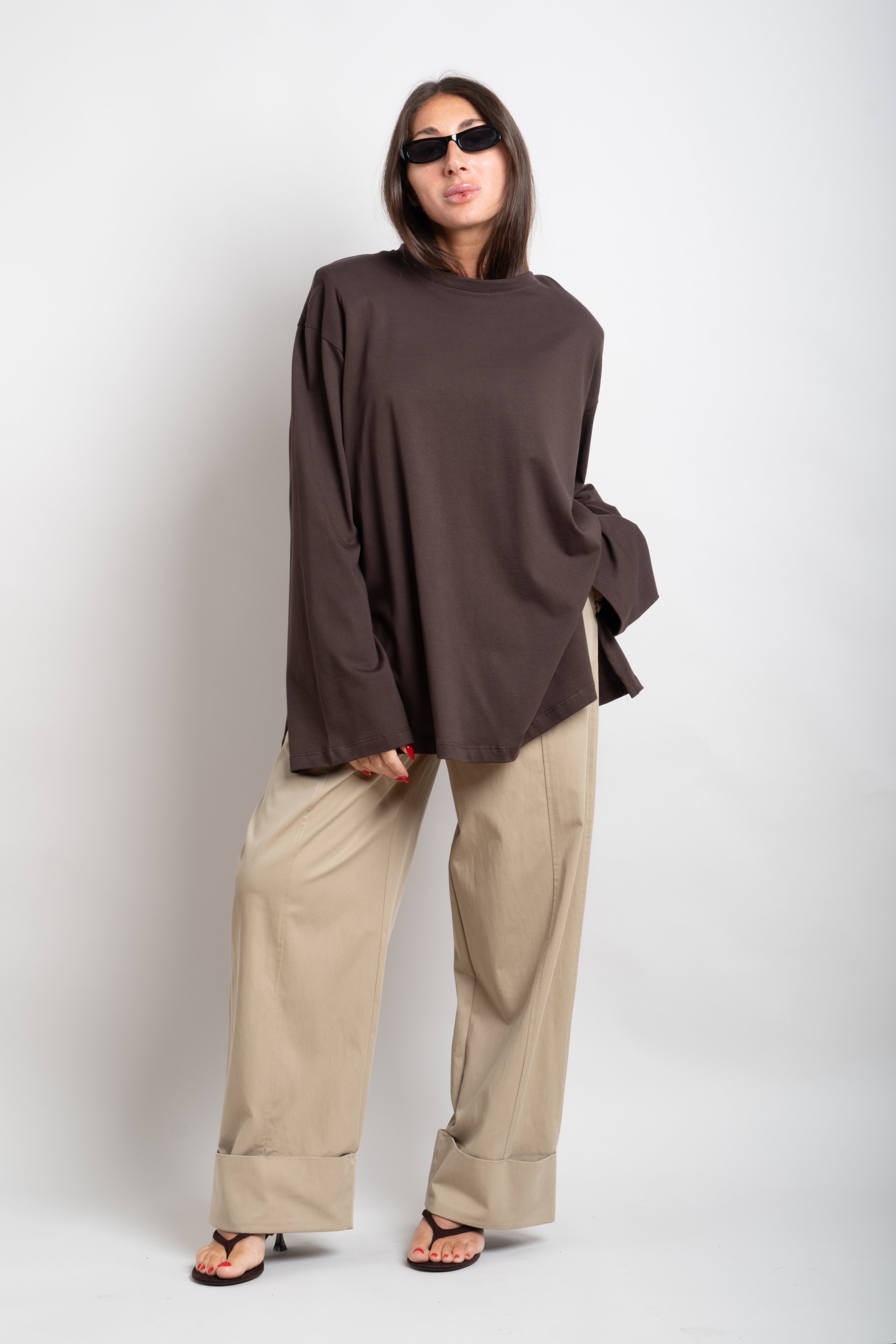 Pantalone piegone fango