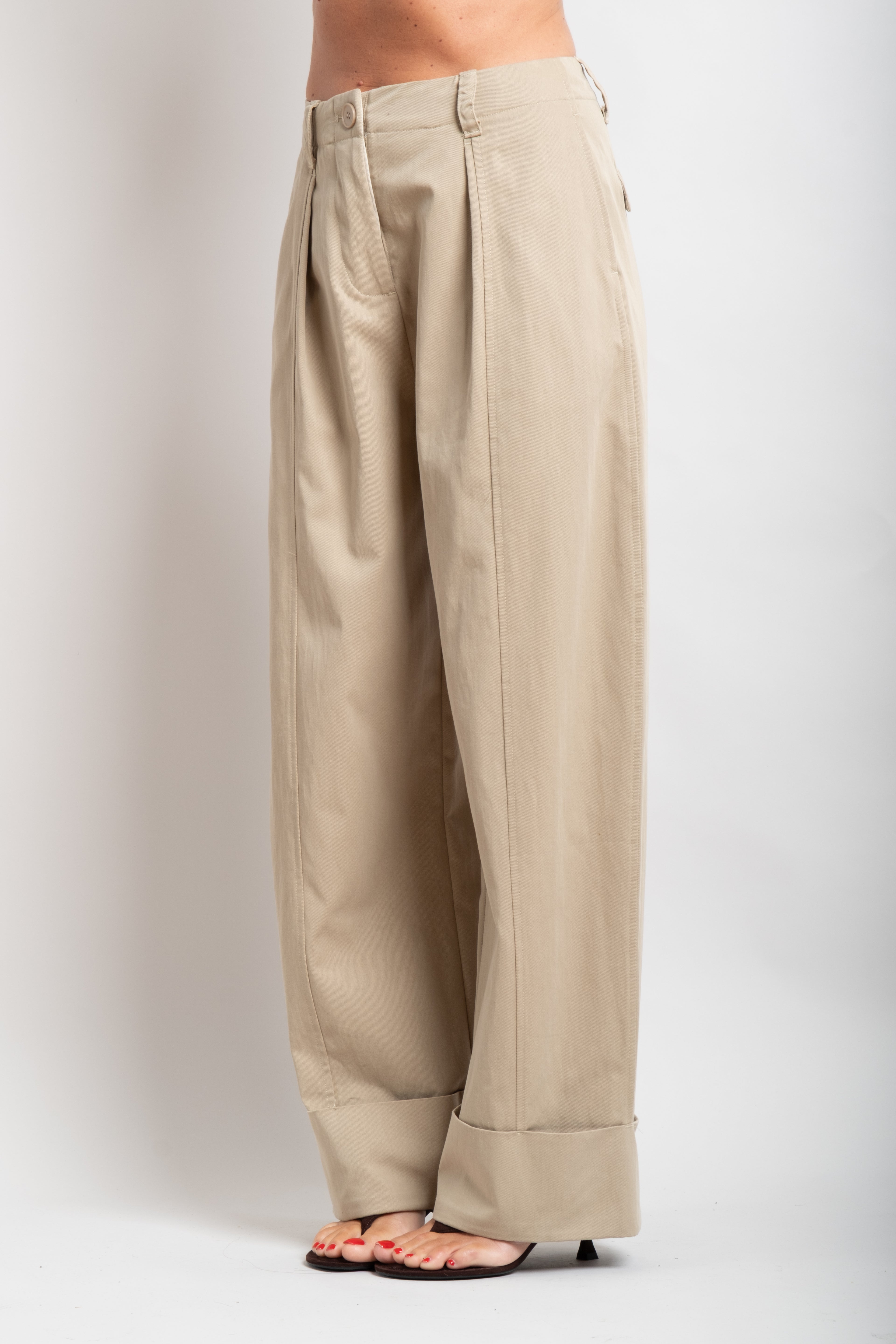 Pantalone piegone fango