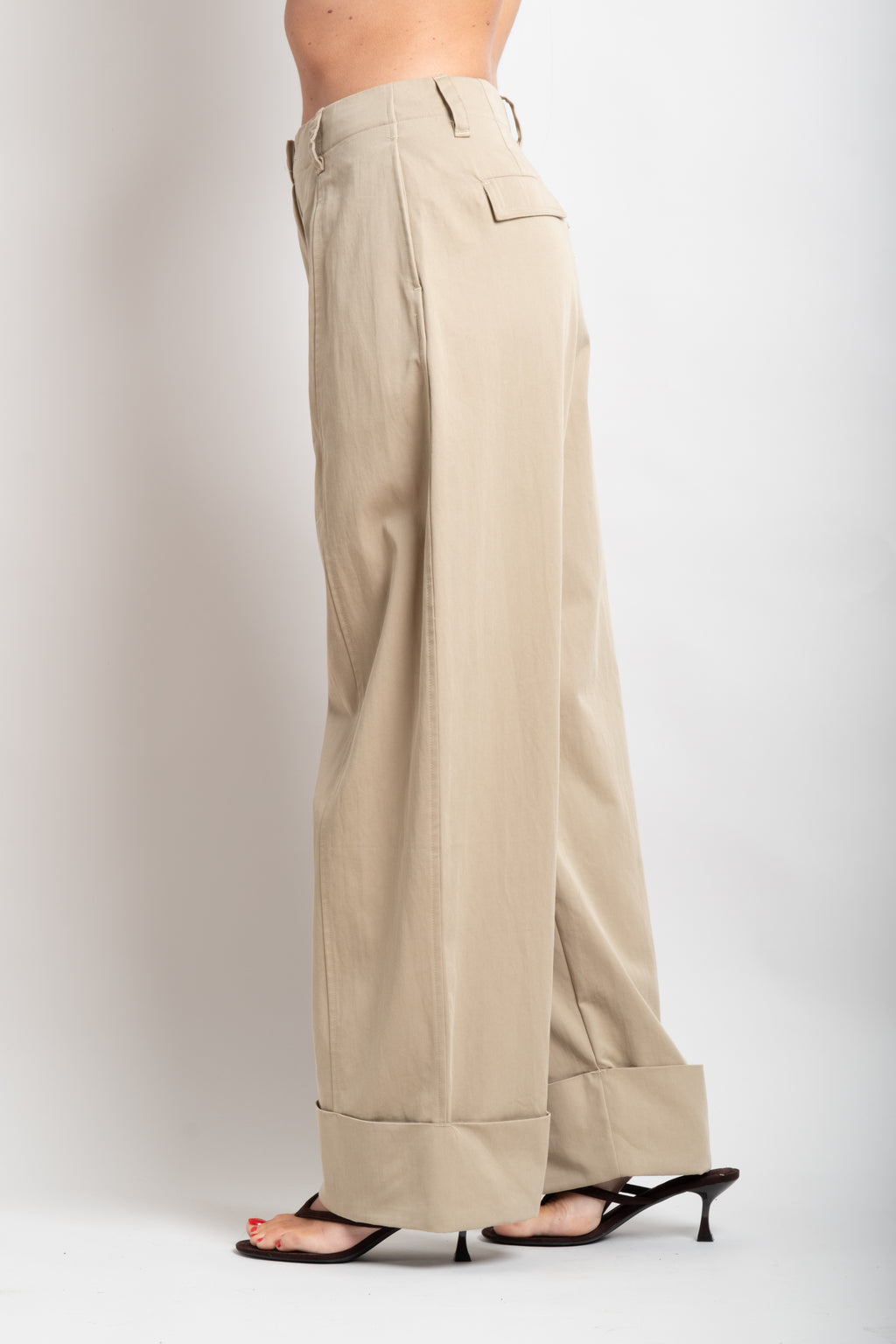 Pantalone piegone fango