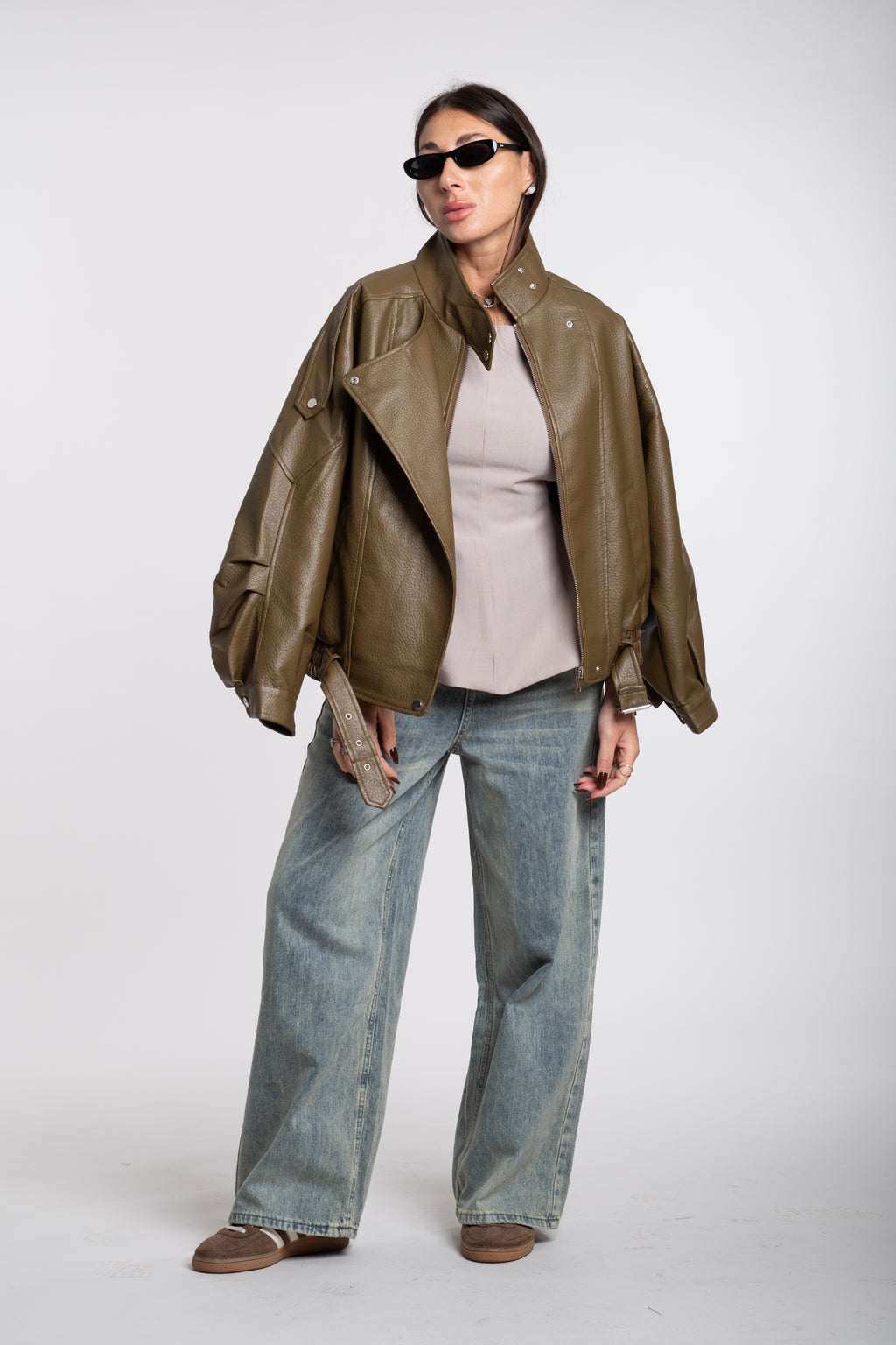 Jeans diritto sabbiato