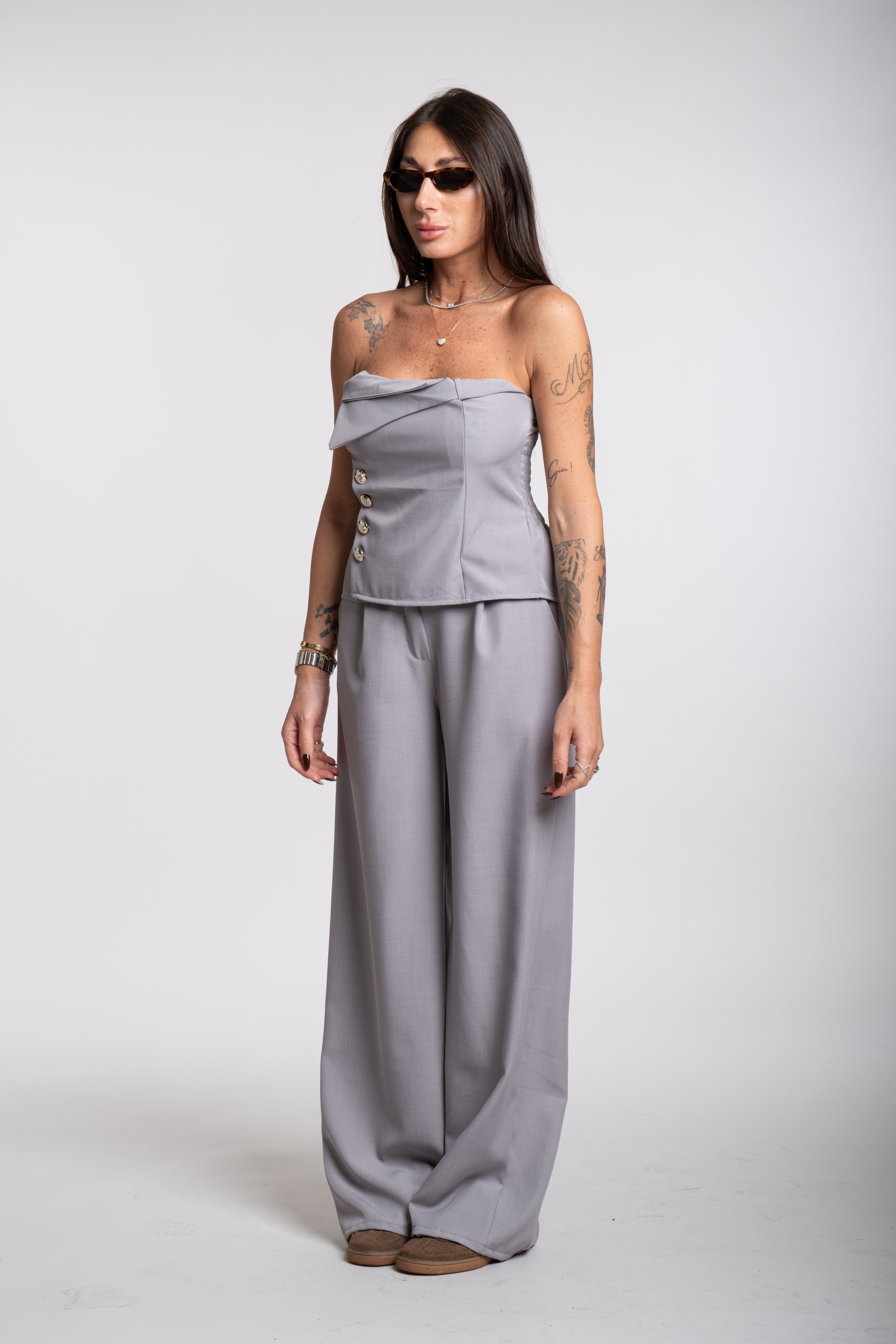 Coordinato corsetto grigio