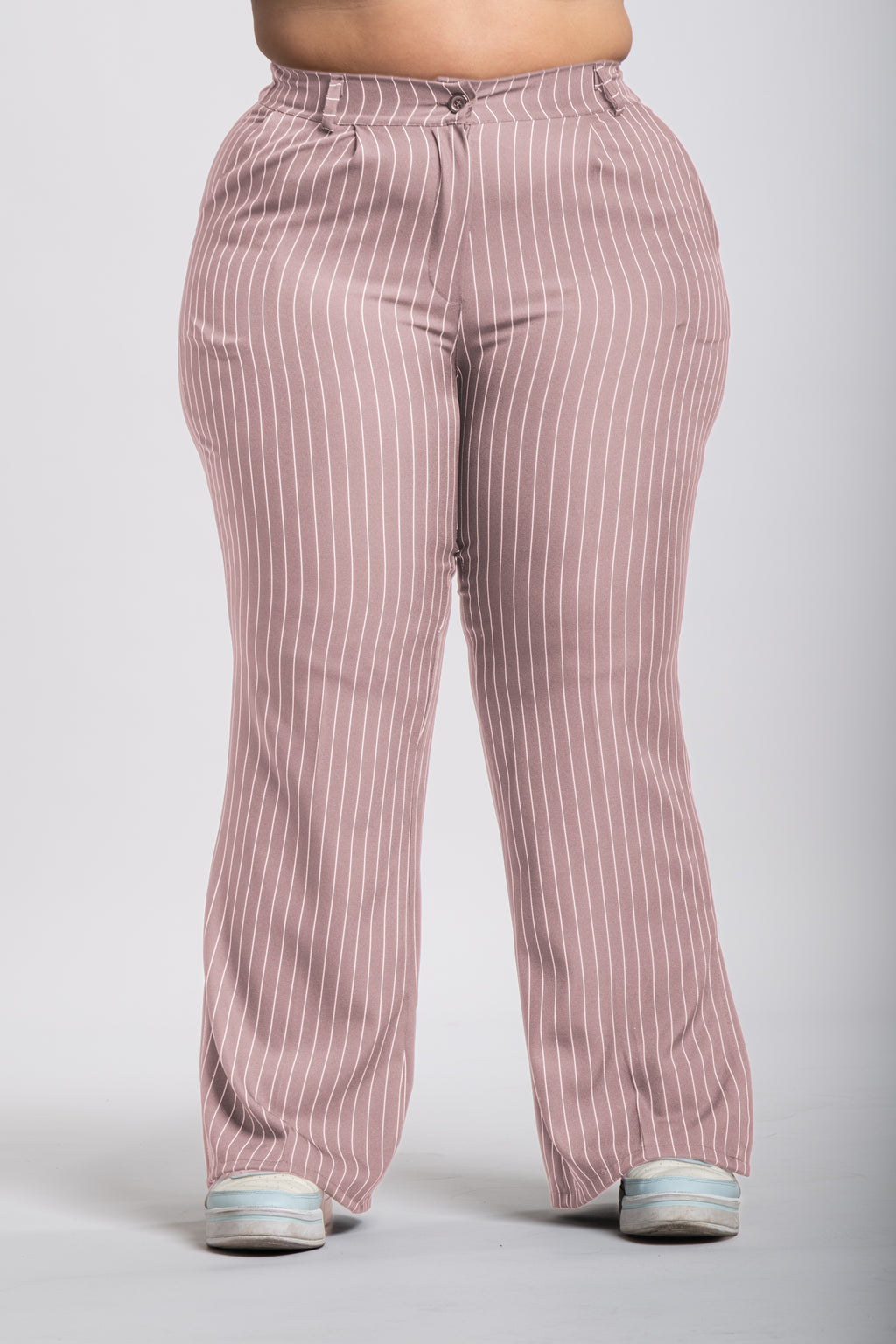 Tailleur Angel Curvy gessato rosa