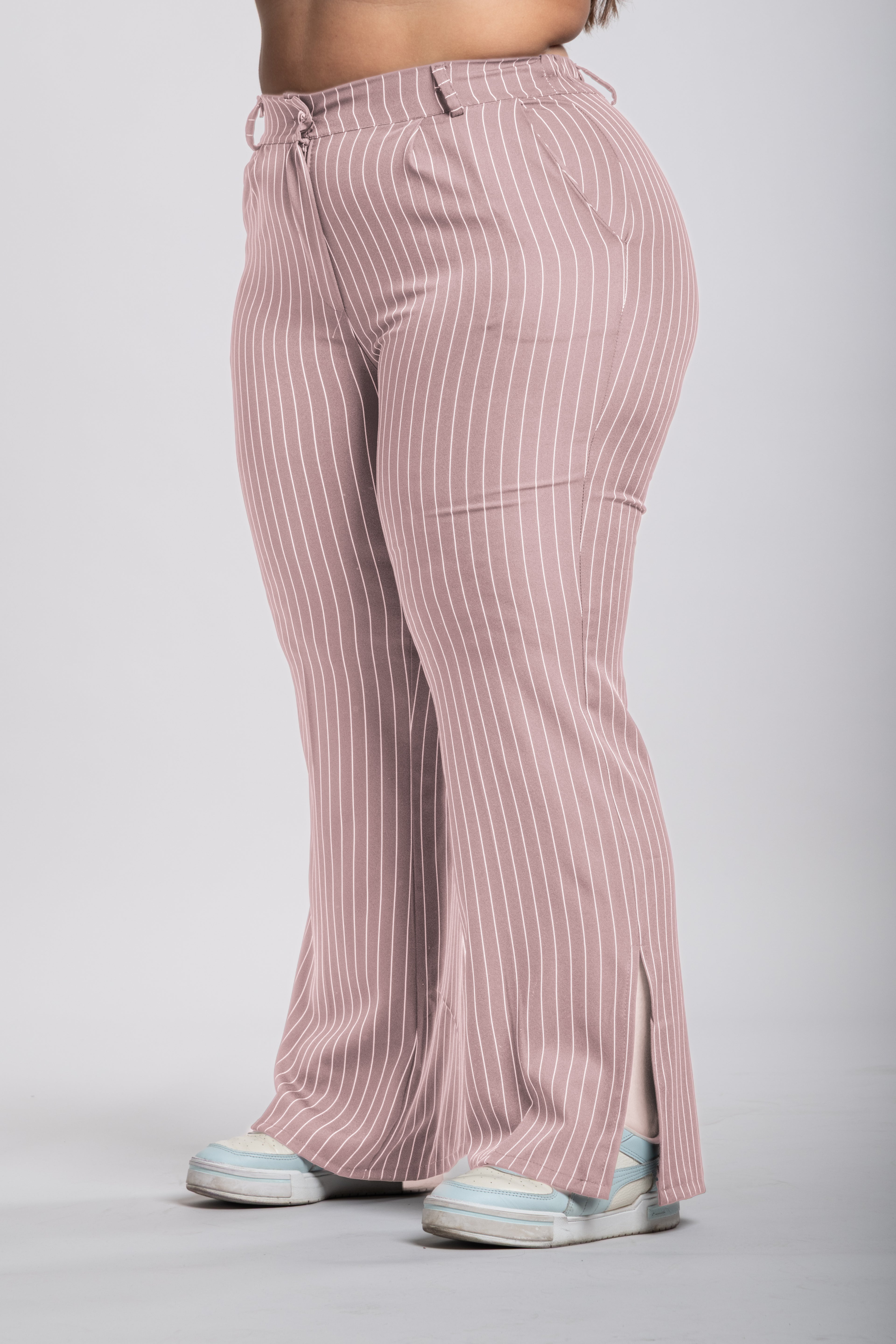 Tailleur Angel Curvy gessato rosa