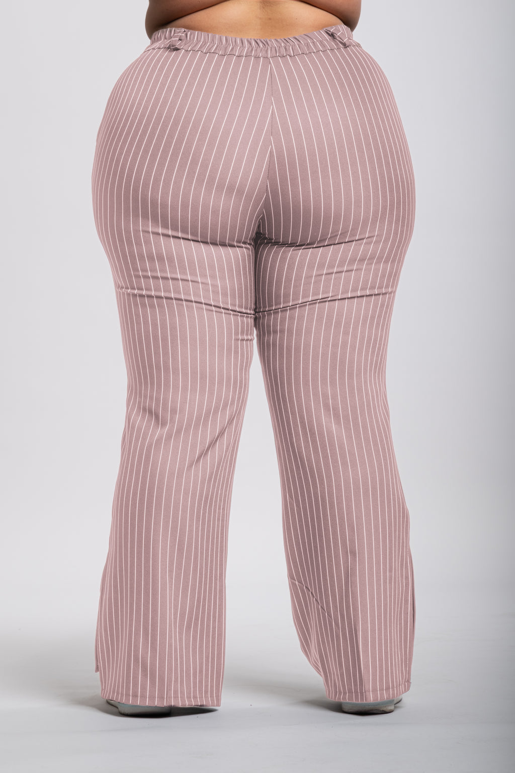 Tailleur Angel Curvy gessato rosa