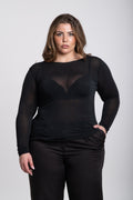 Maglia velo Curvy nera