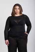 Maglia velo Curvy nera