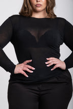 Maglia velo Curvy nera