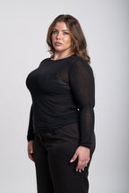 Maglia velo Curvy nera