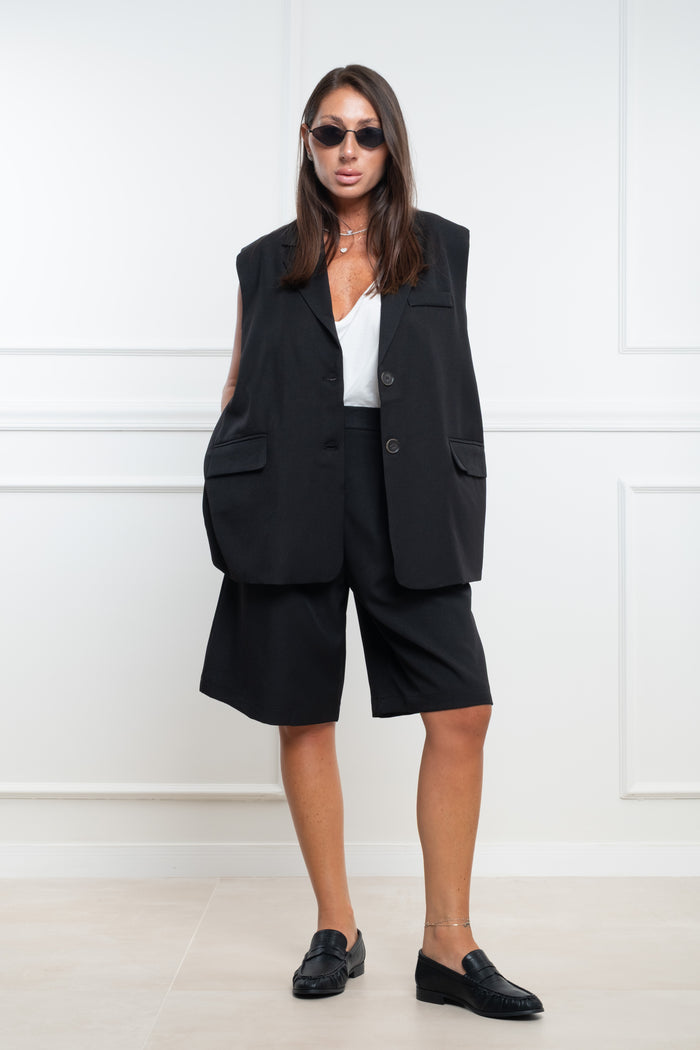 Tailleur Cecilia bermuda nero