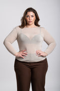 Maglia velo Curvy beige