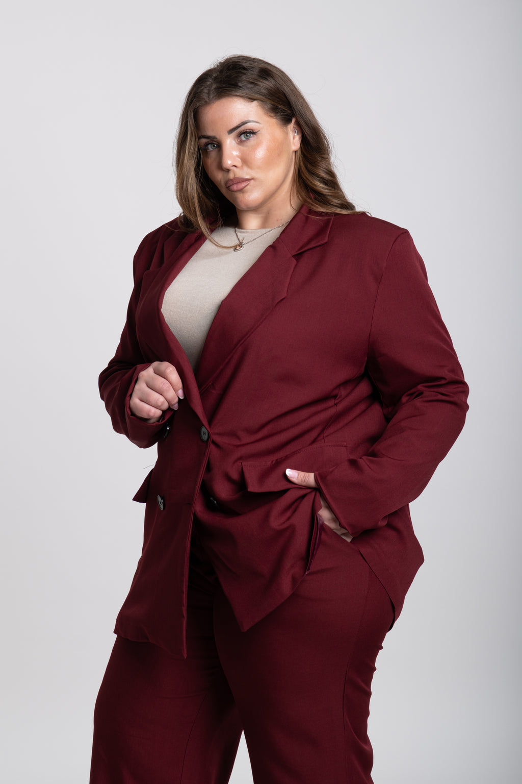 Tailleur Honey Curvy bordeaux