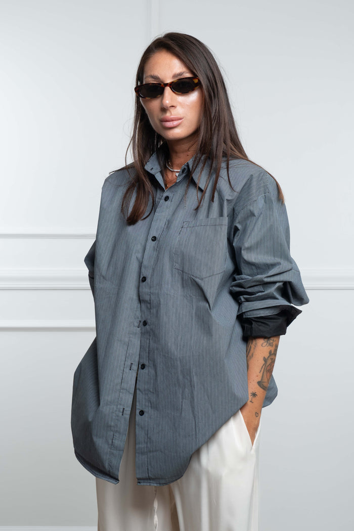 Camicia righe grigia