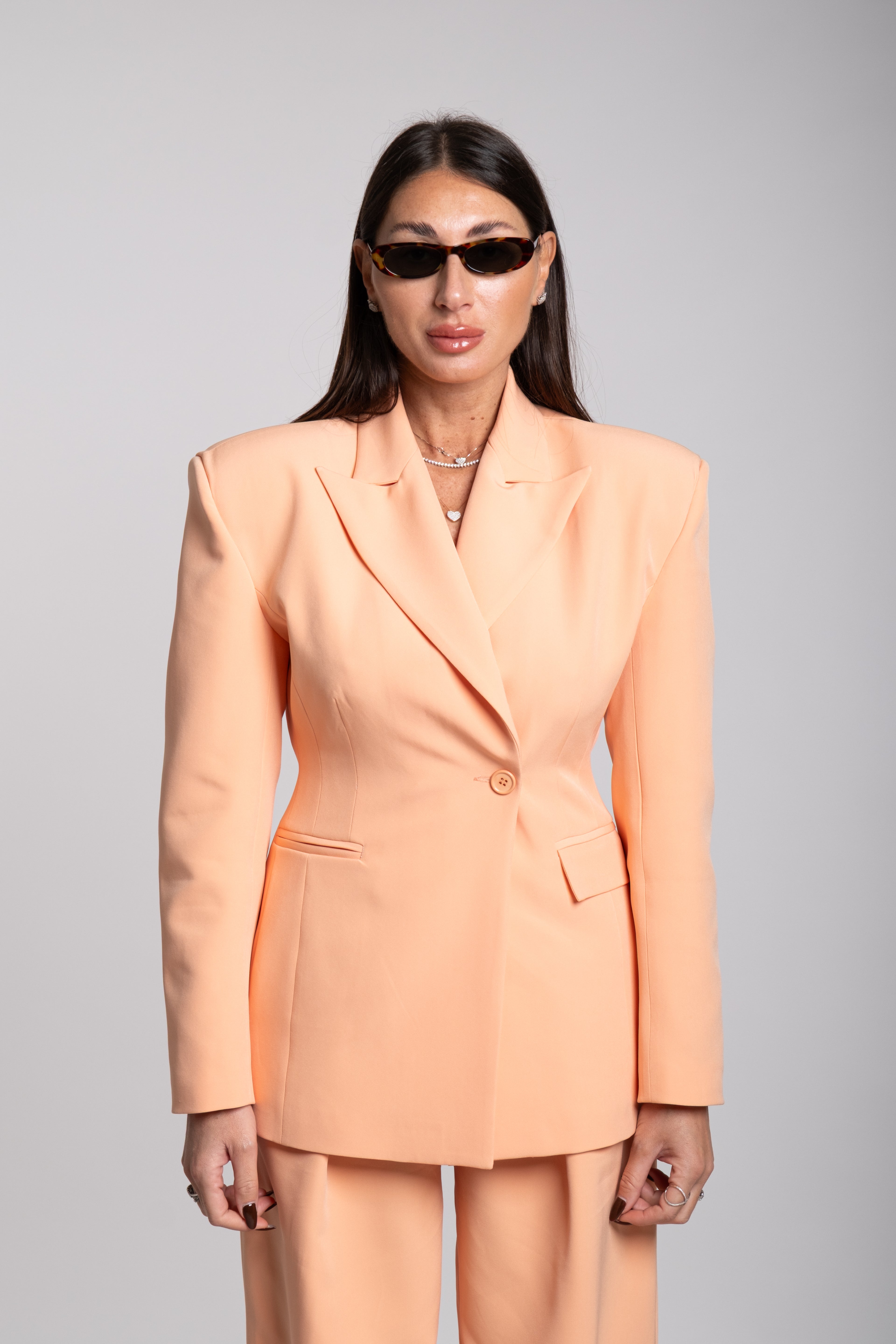 Tailleur Radici strutturato salmone