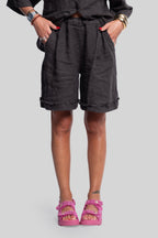 Coordinato 100% lino max bermuda kinder