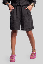 Coordinato 100% lino max bermuda kinder