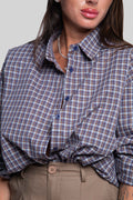 Camicia quadri viola