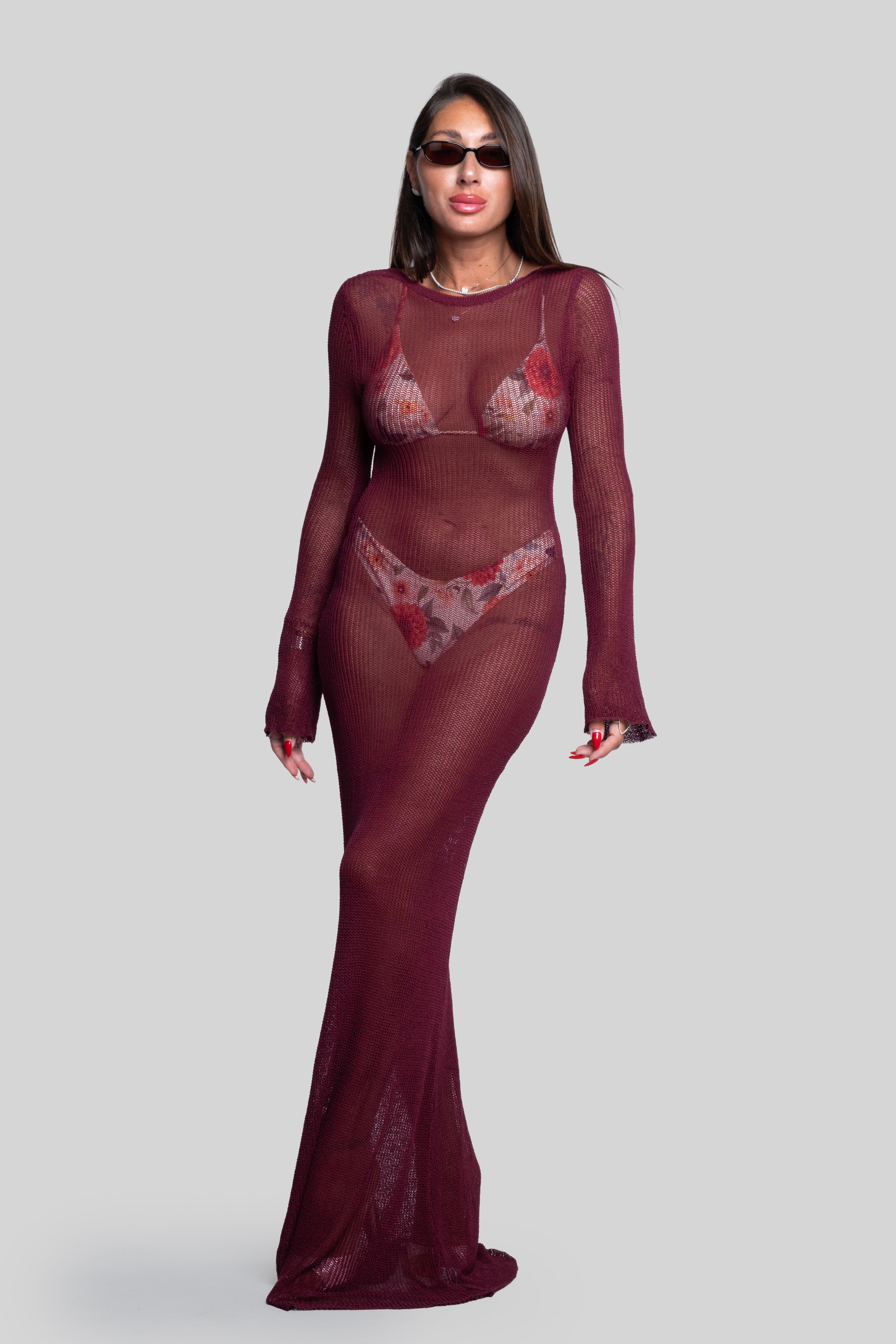 Copricostume sirena bordeaux