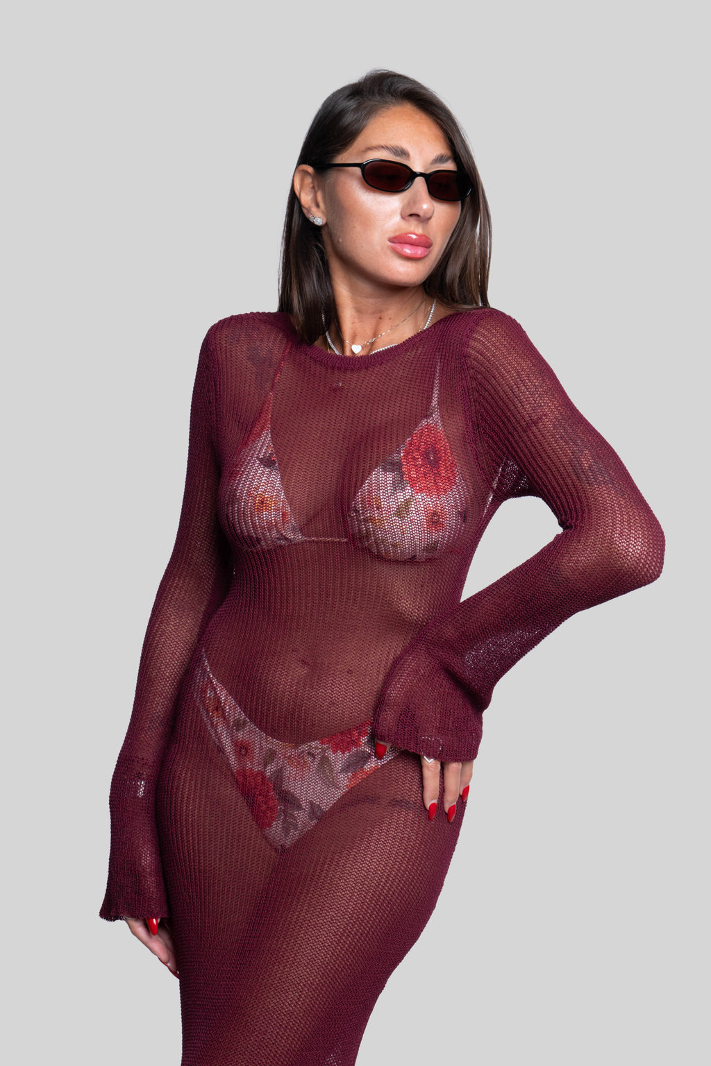 Copricostume sirena bordeaux