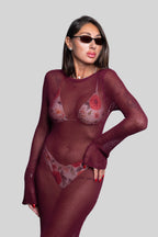 Copricostume sirena bordeaux