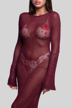 Copricostume sirena bordeaux