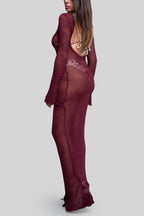 Copricostume sirena bordeaux