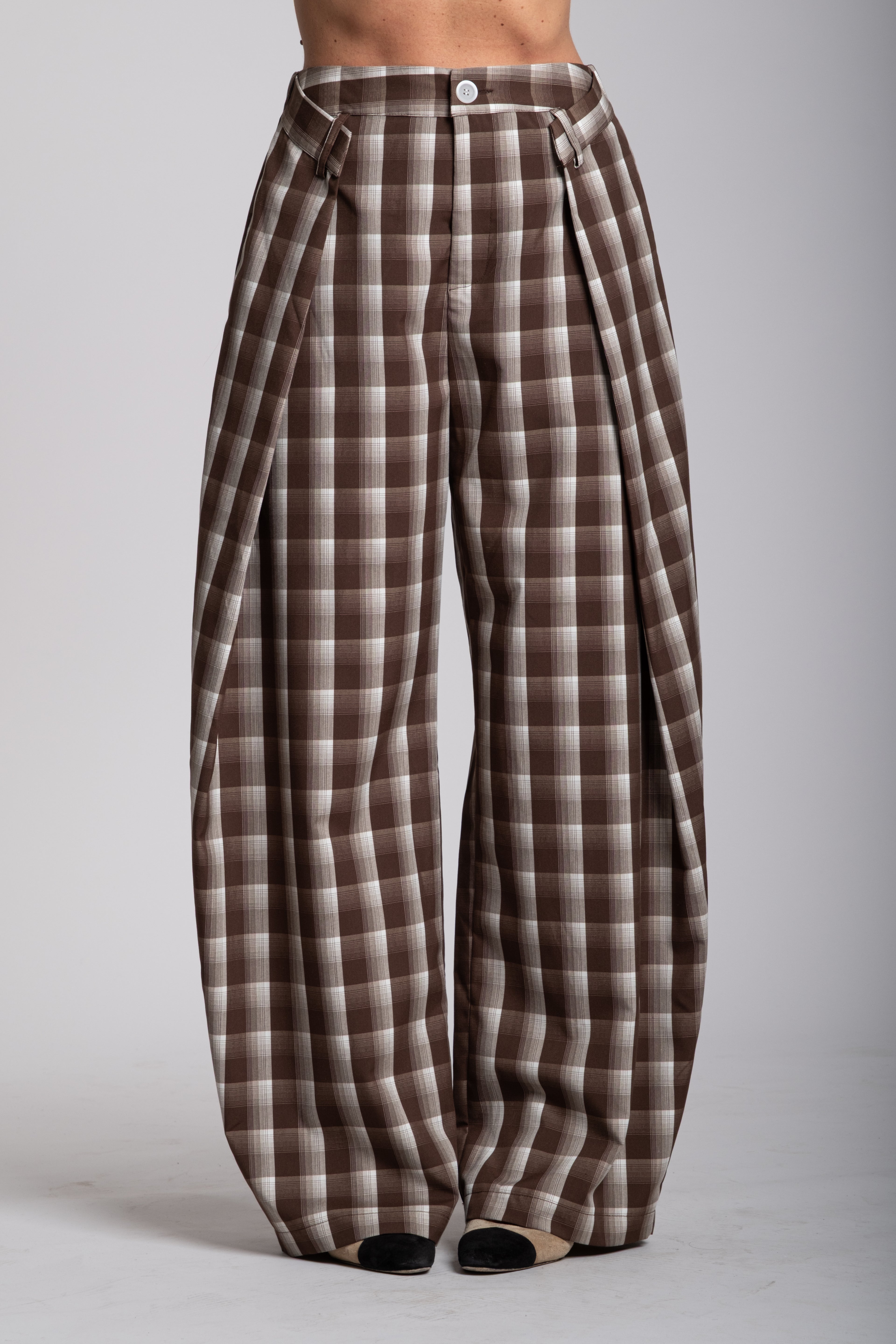 Tailleur Lumina quadri marrone