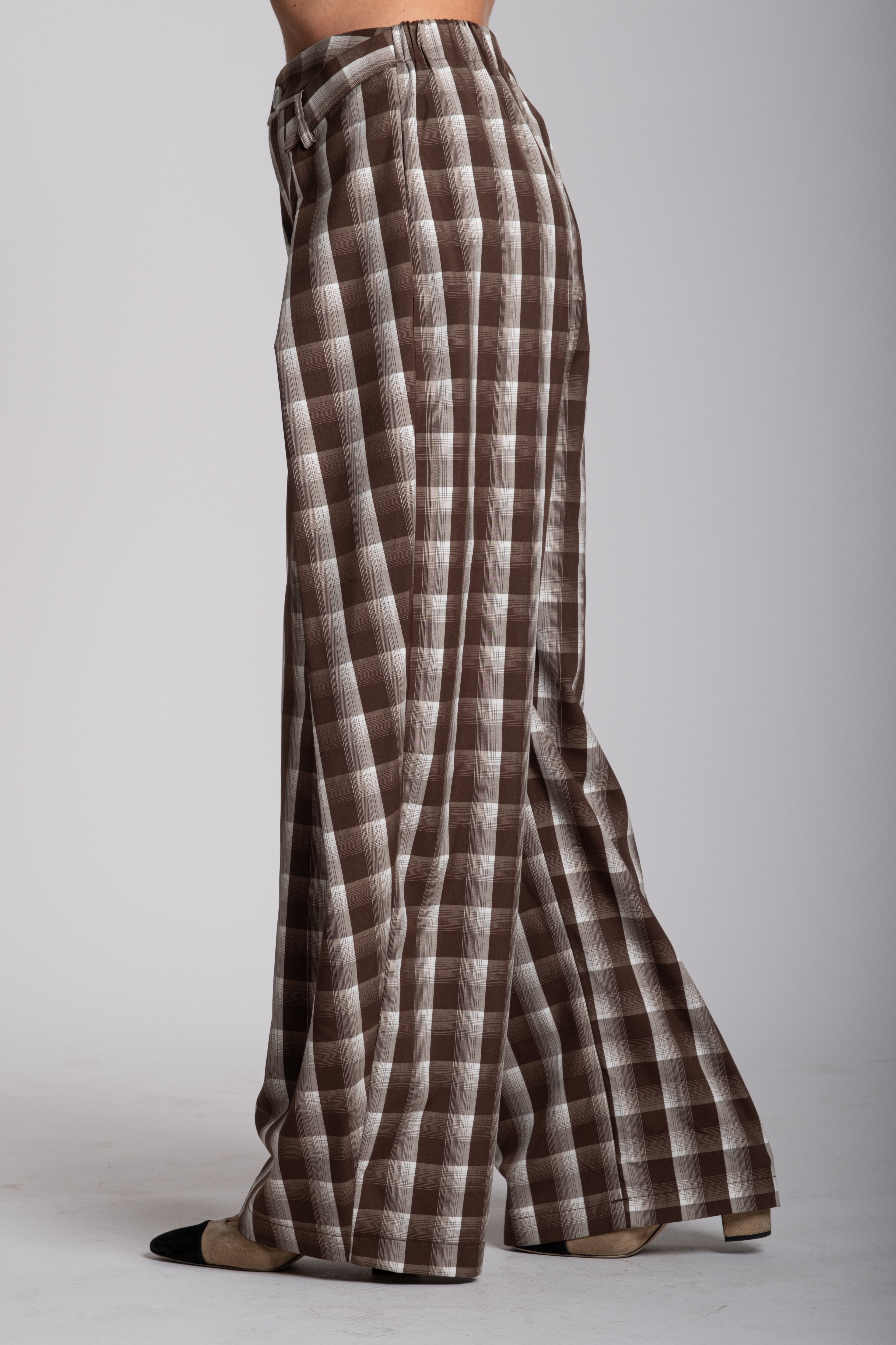 Tailleur Lumina quadri marrone