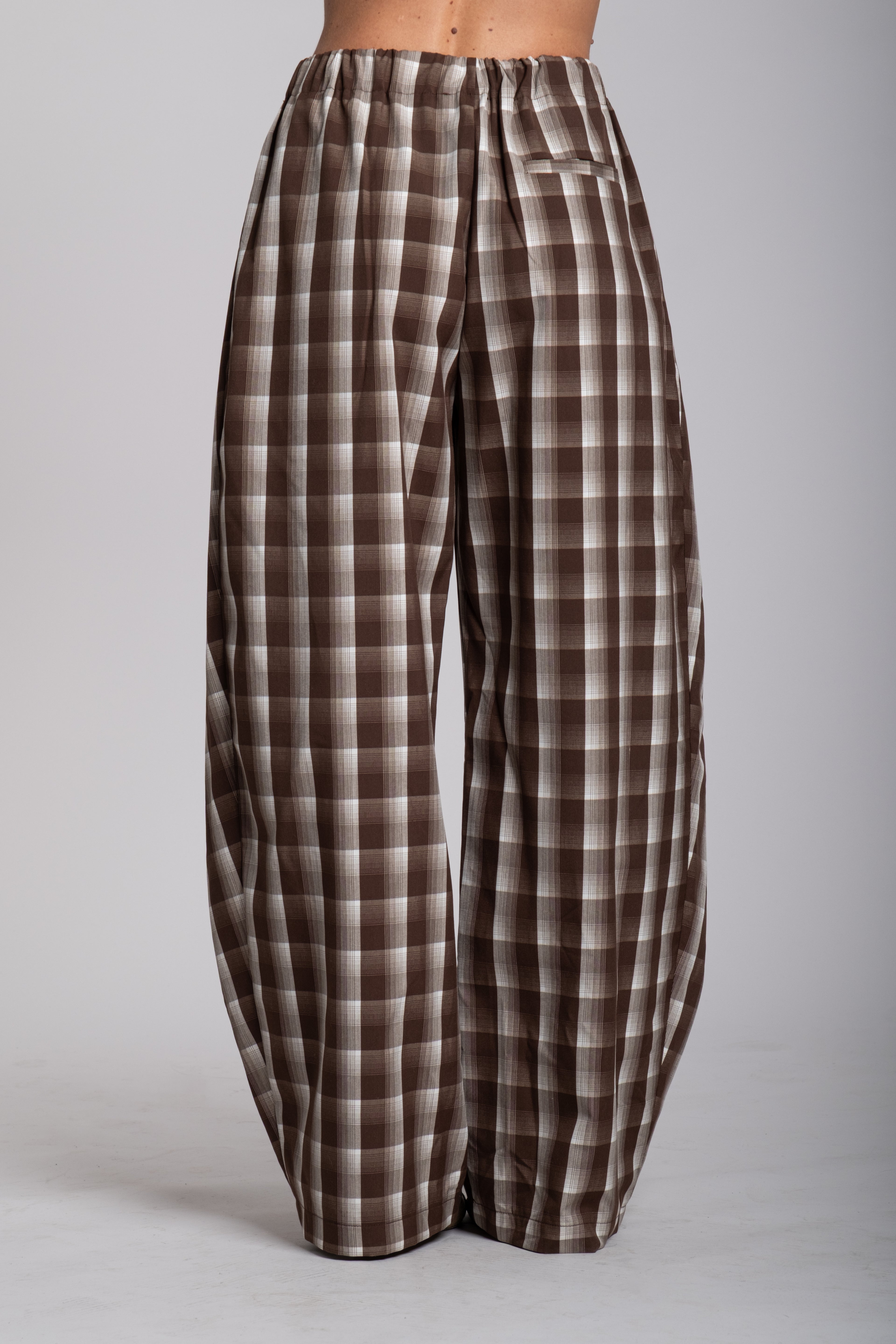 Tailleur Lumina quadri marrone