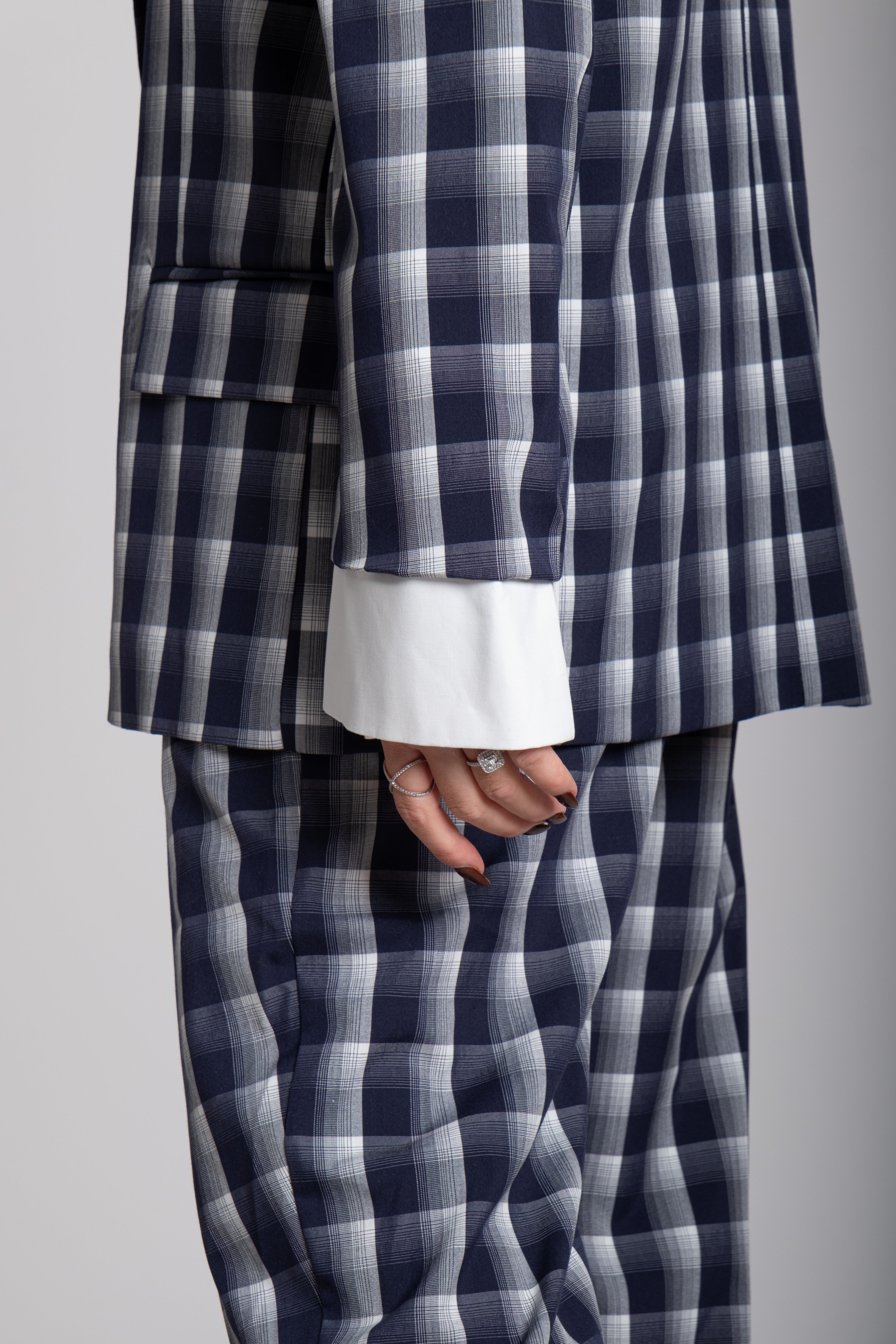 Tailleur Lumina quadri blu