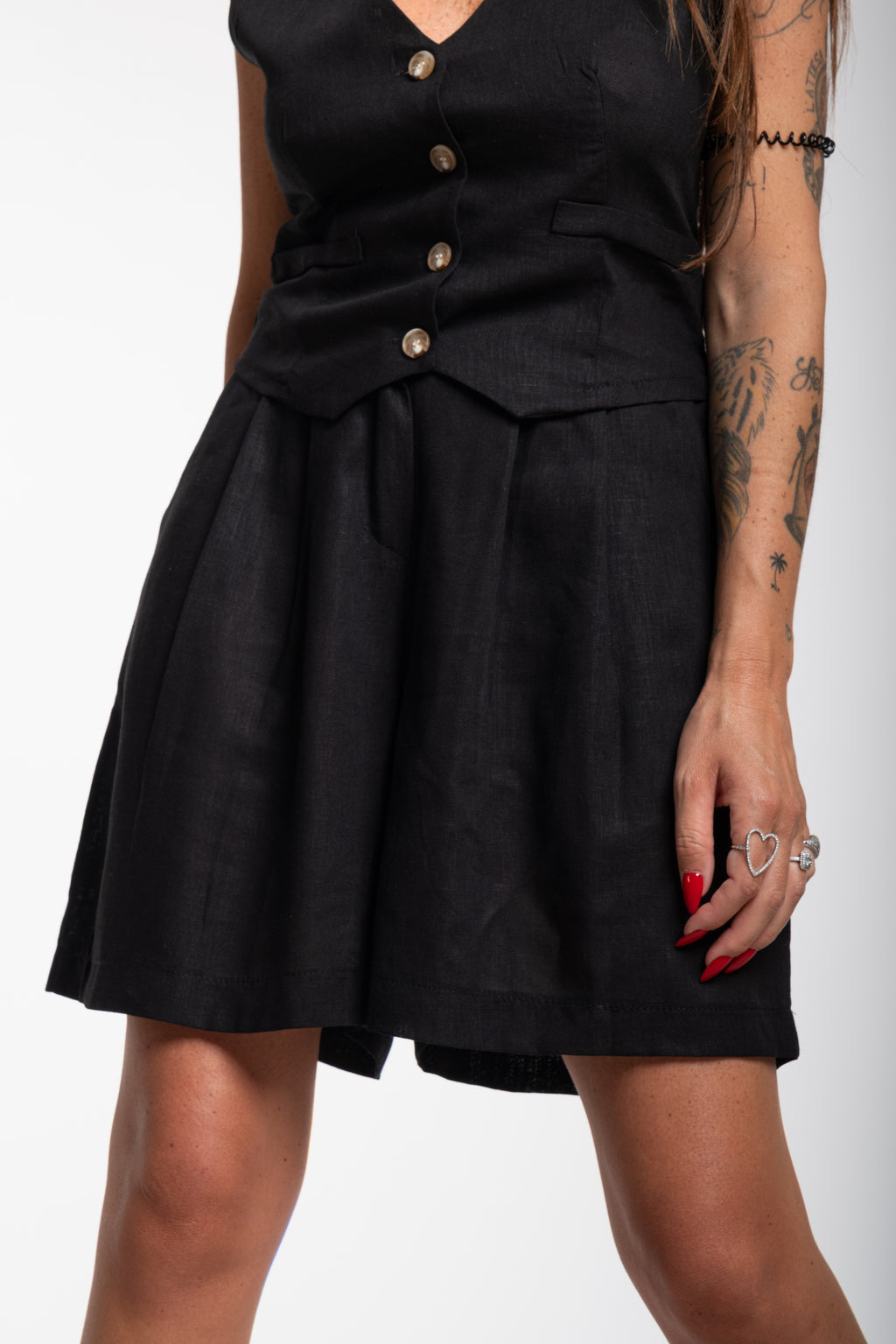 Tailleur Lucy lino nero