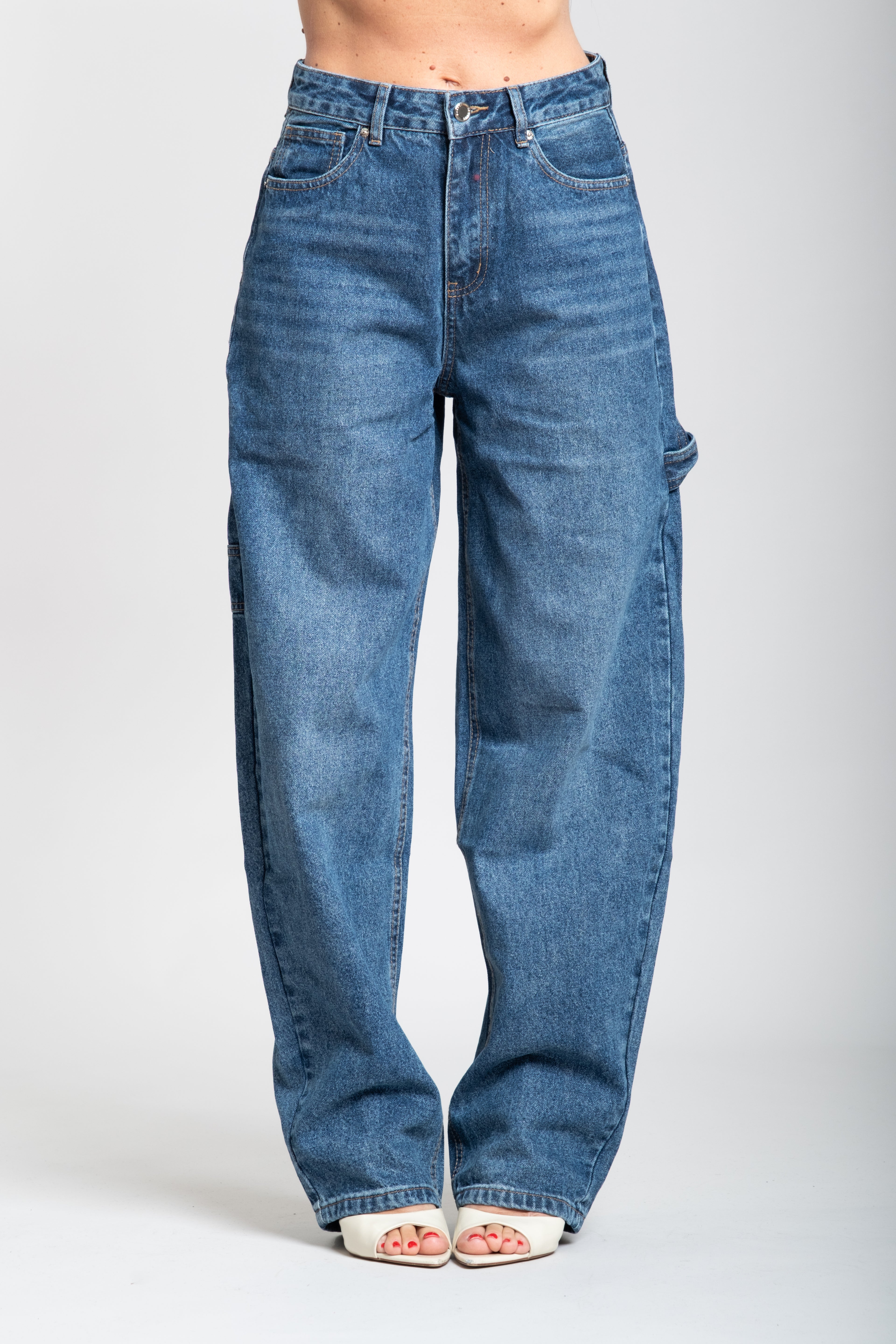 Jeans ballon vita alta