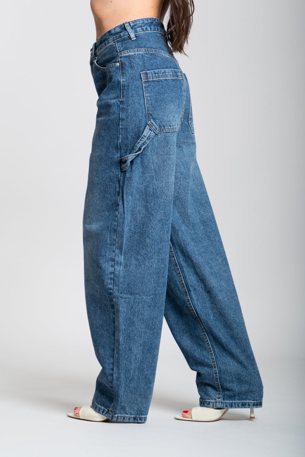 Jeans ballon vita alta