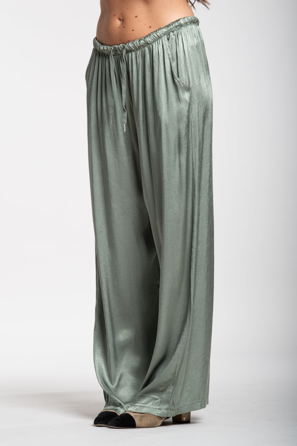 Coordinato satin verde