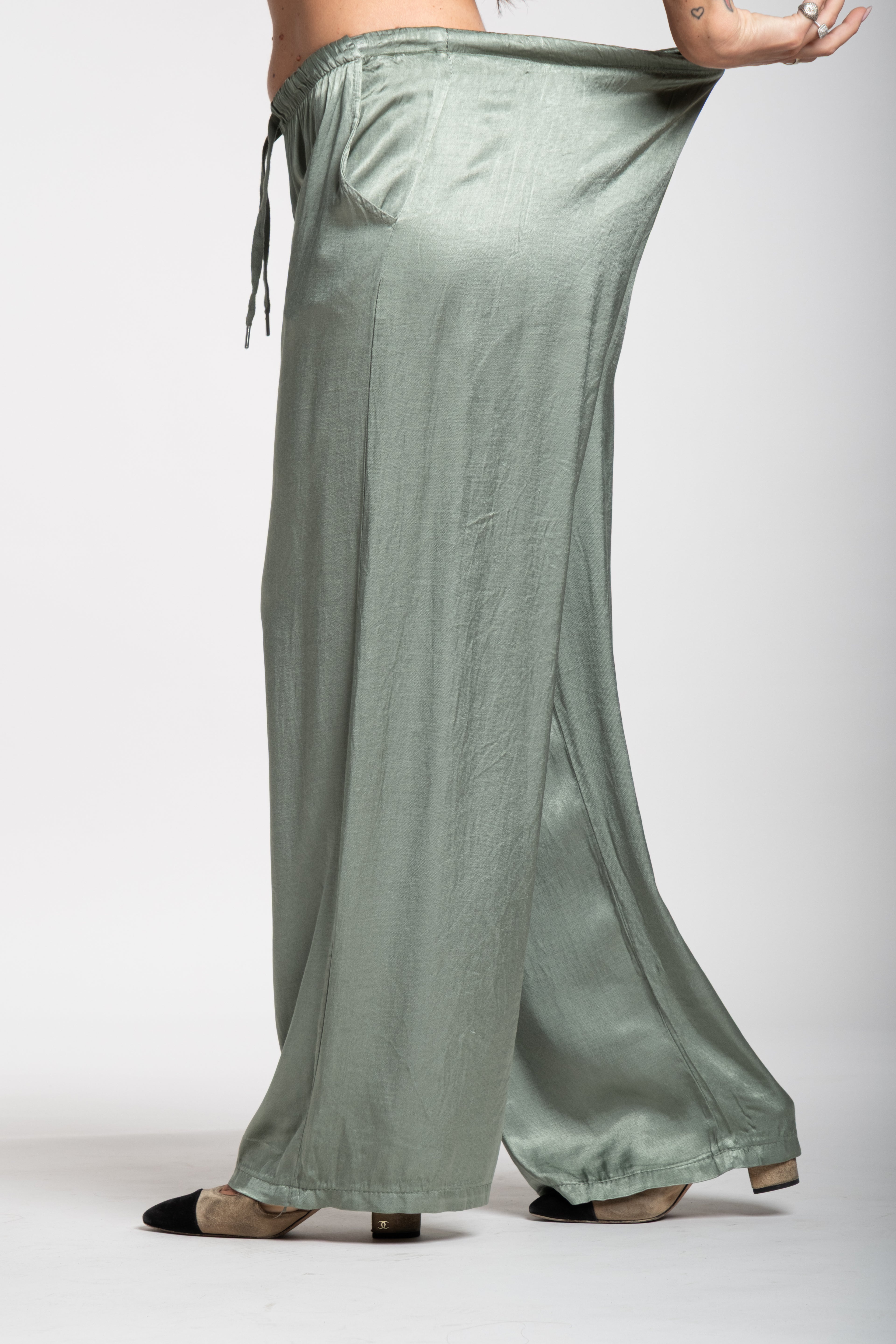 Coordinato satin verde