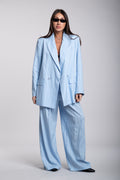tailleur Lumina misto lino celeste