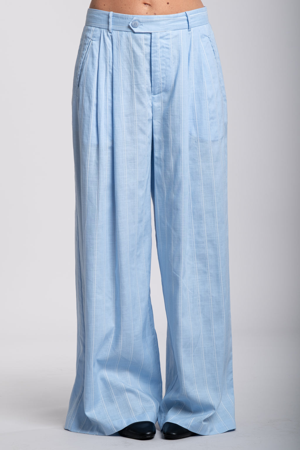 tailleur Lumina misto lino celeste