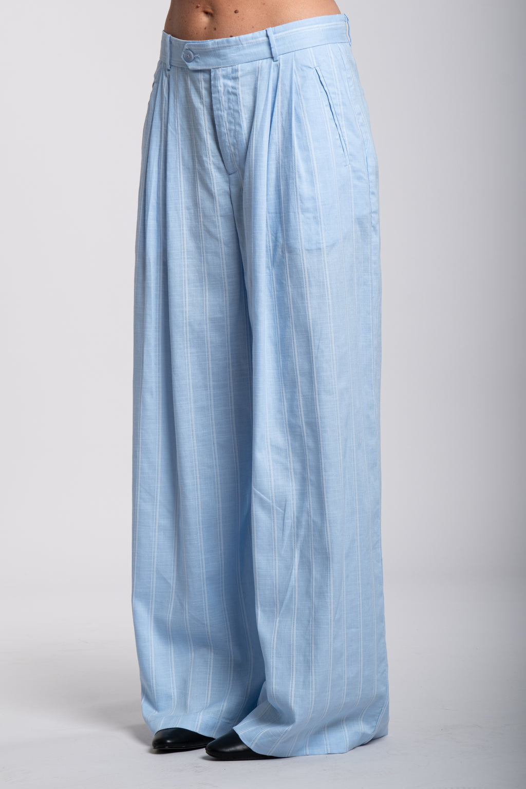 tailleur Lumina misto lino celeste