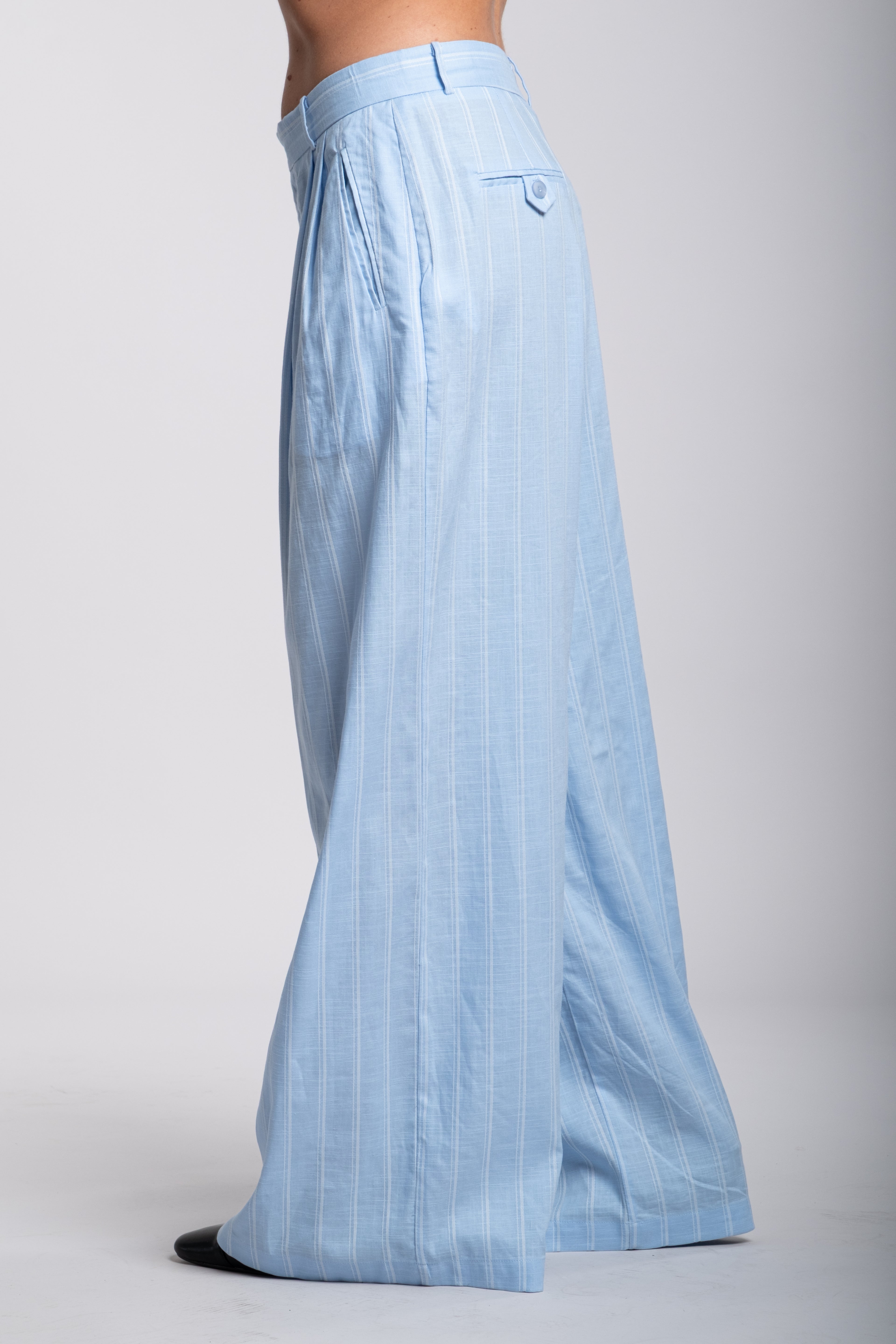 tailleur Lumina misto lino celeste