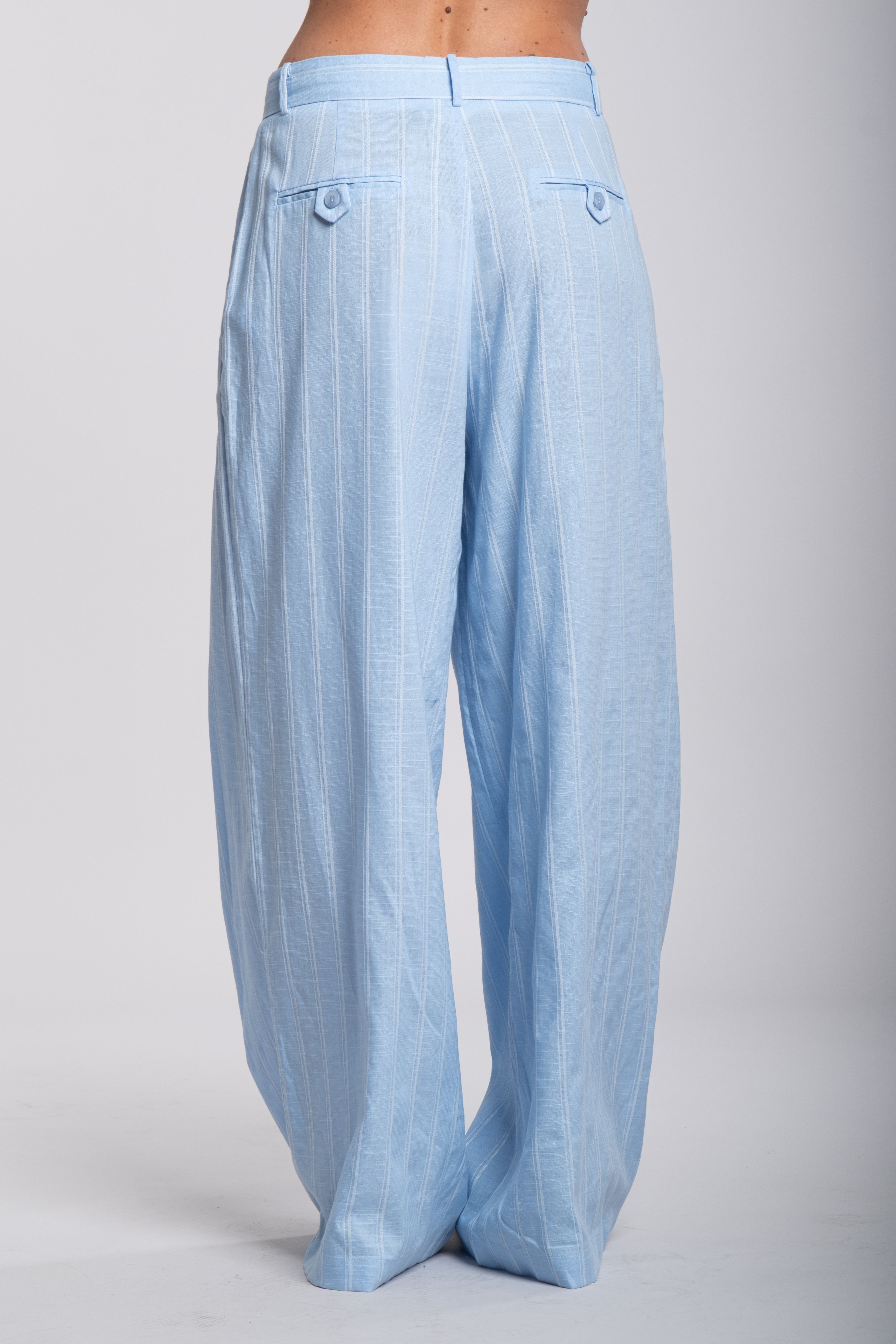 tailleur Lumina misto lino celeste